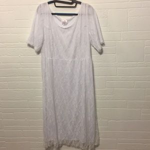 SWAK White Lace Dress 2x